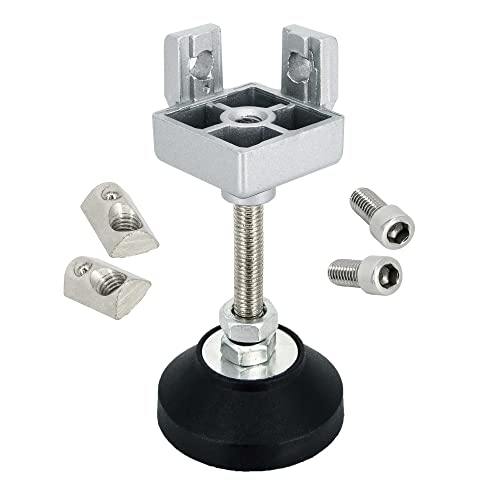 SCHMIDT systemprofile 4x Fußverbinder 40x40mm Nut 8 Stellfuß M8 höhenverstellbar Nivellierfuß Standfuß Aluprofil-Zubehör von SCHMIDT systemprofile
