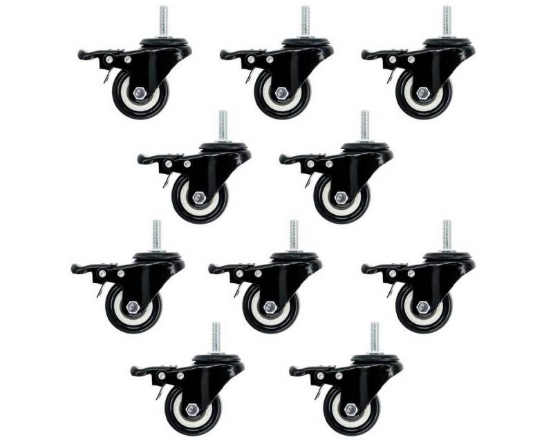 SCHMIDT systemprofile Profil 10x Lenkrolle mit Bremse M8 Transportrolle Schwenkrolle von SCHMIDT systemprofile