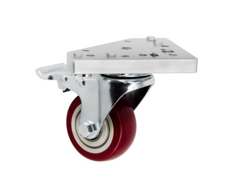 SCHMIDT systemprofile Profil 4x Lenkrolle mit 3D-Platte Nut 8 Schwerlastrolle Bremse von SCHMIDT systemprofile