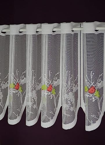 SCHMIDTGARD STOFFE Scheibengardine nach Maß Bistrogardine Küchengardine Kurzstore 45(H) cm wählbare Breite in 14 cm Schritten weiß- bunt von SCHMIDTGARD STOFFE