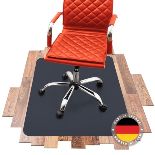 SCHMIEDWERK Bodenschutzmatte farbig | Bürostuhl Unterlage | Kratzfest | Made in Germany (Anthrazit, 80 x 120 cm) von SCHMIEDWERK