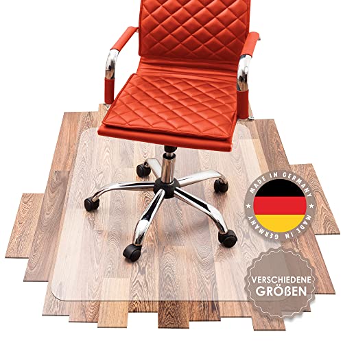 SCHMIEDWERK Bürostuhl Unterlage versch. Größen - Bodenschutzmatte für Schreibtischstuhl rutschfest in transparent milchweiß | Made in Germany (50x70cm) von SCHMIEDWERK