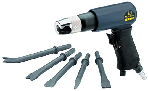 SCHNEIDER Meißelhammer mit 65 mm Hub, Luftregler, Gummigriff, im Kunststoffkoffer mit komplettem Satz Meißel, Flachmeißel, Blechtrenner, Schneider und Bolzenentferner von SCHNEIDER AIRSYSTEMS