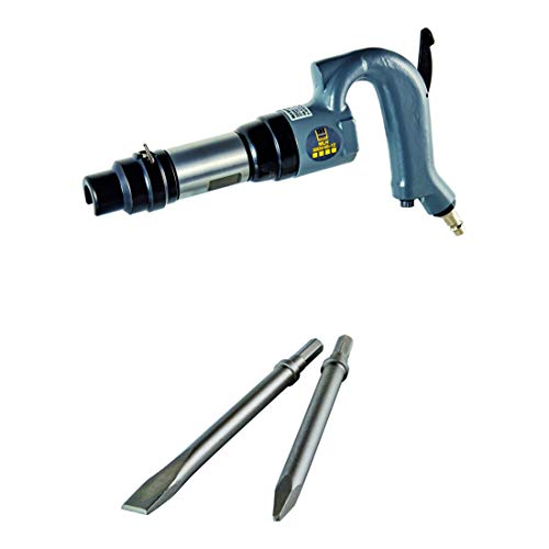 SCHNEIDER, robuster Meißelhammer mit 45 mm Hub, festem Halter, robustem Metallgehäuse, inklusive Flach- und Spitzmeißel 250 mm von SCHNEIDER AIRSYSTEMS