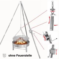 Schneider Grill - Schneider Edelstahl Dreibeingrill Schwenkgrill 170 cm Höhe mit Rost ø 70 cm Schneider Grill - Schneider Edelstahl Dreibeingrill Schwenkgrill 170 cm Höhe mit Rost ø 70 cm von SCHNEIDER GRILL