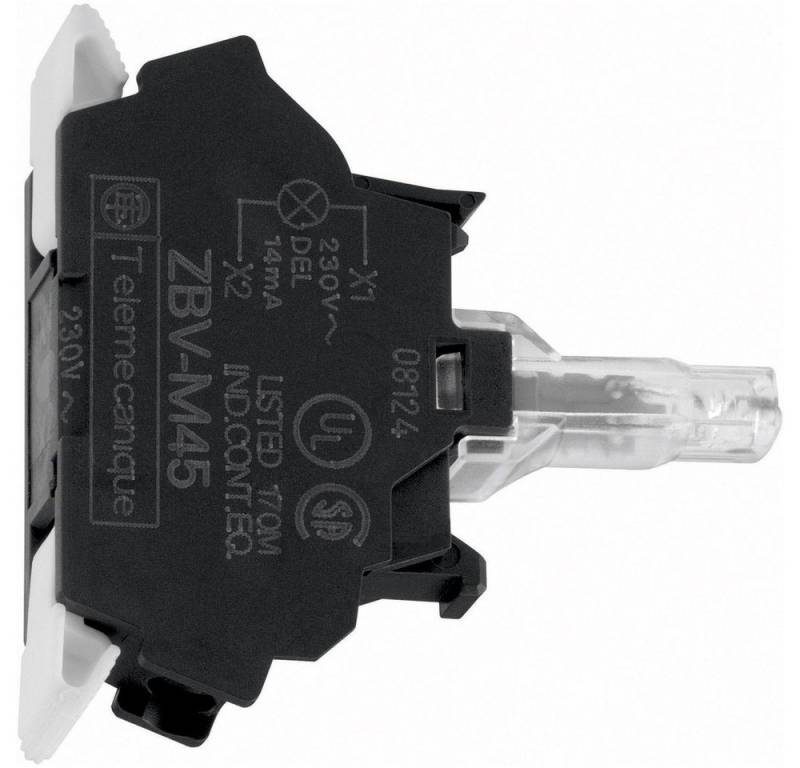 SCHNEIDER Lampenfassung Schneider Electric ZBVB15 LED-Element mit Lampenfassung Weiß 24 V/DC, (ZBVB15) von SCHNEIDER