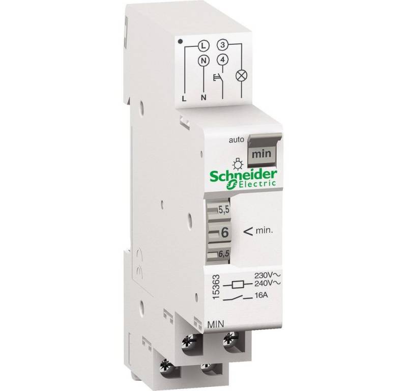SCHNEIDER Lichtschalter Schneider Electric 15363 Treppenlichtzeitschalter Hutschiene 230 V von SCHNEIDER