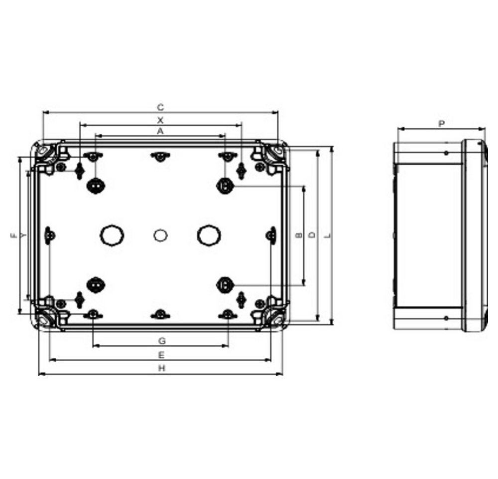 SCHNEIDER Schneider Electric NSYTBP885 PC-Gehäuse 89 x 89 x 54 Polycarbonat Lich Steckdosenverteiler von SCHNEIDER