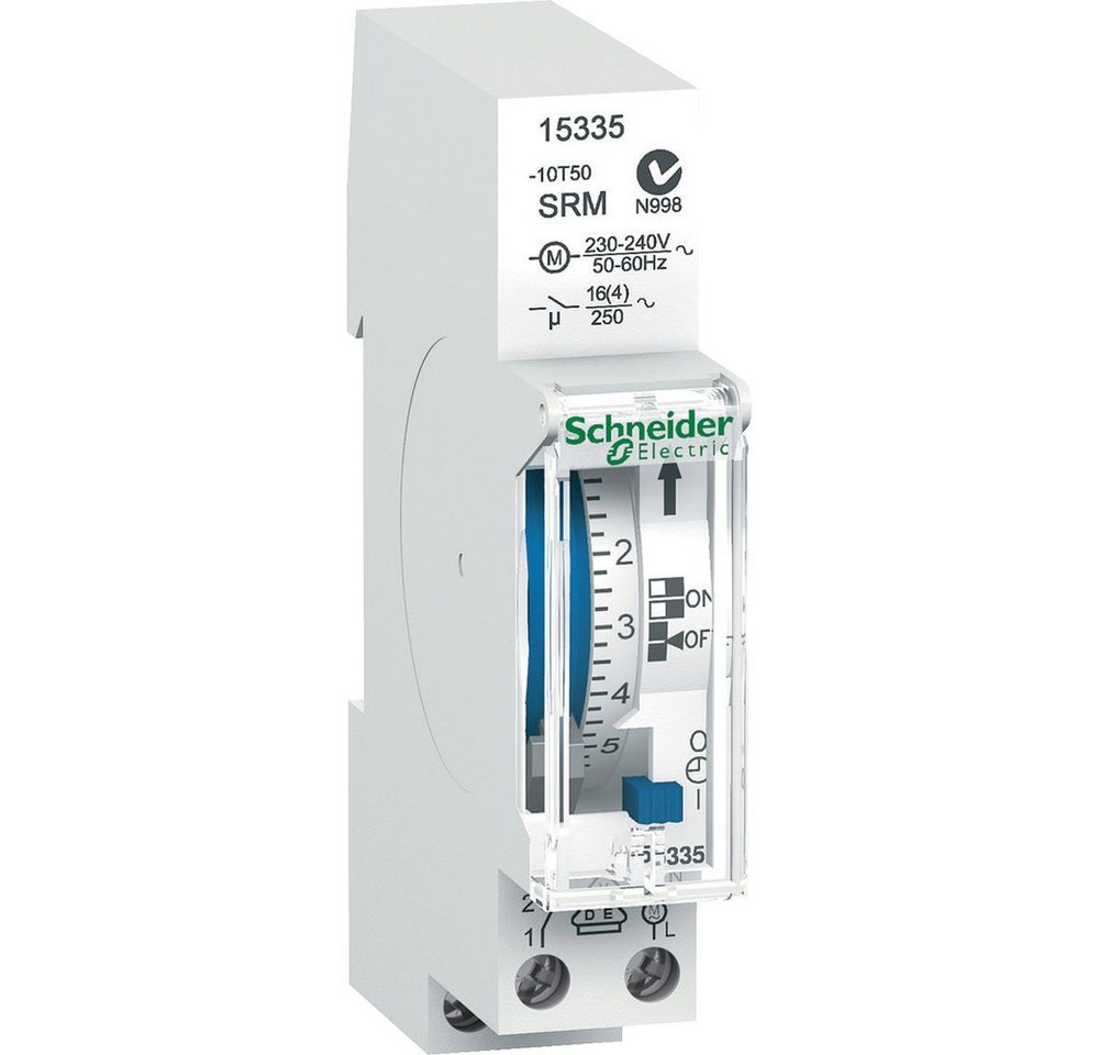 SCHNEIDER Zeitschaltuhr Schneider Electric 15335 Hutschienen-Zeitschaltuhr analog 230 V, 15335 von SCHNEIDER