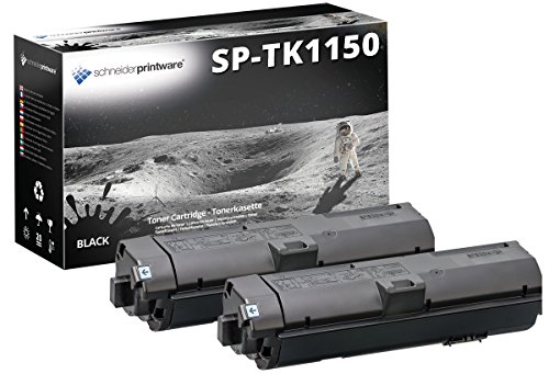 2 Schneider Printware Toner | 50% mehr Inhalt | kompatibel zu Kyocera TK -1150 für Kyocera ECOSYS M2135dn, M2635dn, M2735dn, P2235dn, P2235dw | Geprüft nach ISO-Norm 19752 | 4.500 Seiten von schneiderprintware