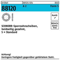 Schnorr - Sperrzahnscheibe r 88120 beidseitig gezahnt s 8 x13 x0,8 a 2 von SCHNORR