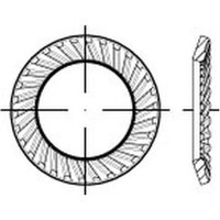 Schnorr - Sperrzahnscheibe r 88121 beidseitig gezahnt vs 16 x24 x2 Federstahl mechanisch verzinkt von SCHNORR