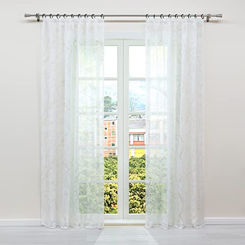 SCHOAL Gardinen Weiß Transparent Kräuselband Stores Gardinen Ausbrenner Gardinenschals Voile Vorhänge für Wohnzimmer Fensterschal Landhaus 1 Stück BxH 140x245 cm SCHOAL Gardinen Weiß Transparent Kräuselband Stores Gardinen Ausbrenner Gardinenschals Voile Vorhänge für Wohnzimmer Fensterschal Landhaus 1 Stück BxH 140x245 cm von SCHOAL
