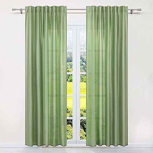 SCHOAL Gardinen Wohnzimmer mit Tunnelzug Halbtransparente Vorhänge Gardinenschal Wohnzimmer Fensterschal Uni Grün BxH 140x175cm 1 Stück SCHOAL Gardinen Wohnzimmer mit Tunnelzug Halbtransparente Vorhänge Gardinenschal Wohnzimmer Fensterschal Uni Grün BxH 140x175cm 1 Stück von SCHOAL