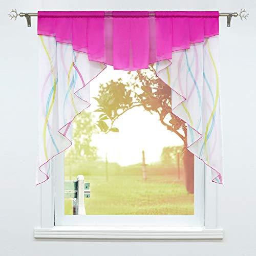 SCHOAL Scheibengardinen Küche Transparente Bistrogardinen Voile Kurzgardinen Kleinfenster Gardinen mit Tunnelzug 1 Stück BxH 140x145cm Rosa SCHOAL Scheibengardinen Küche Transparente Bistrogardinen Voile Kurzgardinen Kleinfenster Gardinen mit Tunnelzug 1 Stück BxH 140x145cm Rosa von SCHOAL