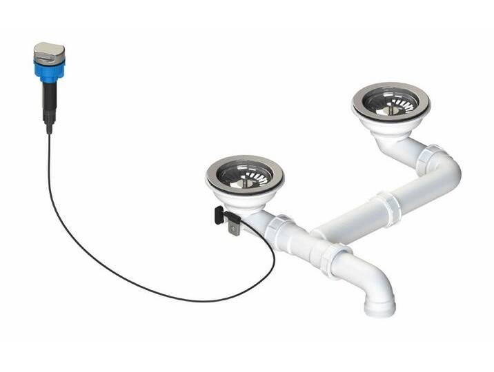 Schock Einbauspüle Ablaufgarnitur Formhaus 150, Ablauffernbedienung und Korbventil von SCHOCK