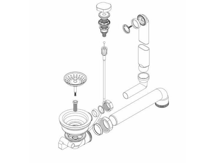 Schock Einbauspüle SCHOCK 629313PD Premium Ab- und Überlaufgarnitur für Mono N-100 von SCHOCK
