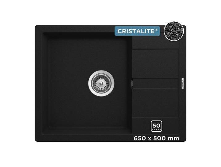 Schock Granitspüle Lucca Plus, rechteckig, 65/50 cm, schwarz, anthrazit von SCHOCK