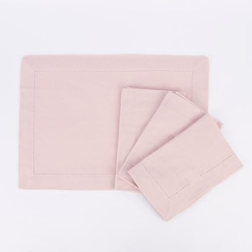 Linen & More Platzset 4er Set Indi einfarbig hellrosa 50x35cm Linen & More Platzset 4er Set Indi einfarbig hellrosa 50x35cm von SCHÖNER LEBEN.