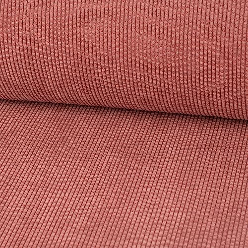 SCHÖNER LEBEN. Cordstoff Bubble mit Plüsch Rückseite Doubleface Blush Ecru 1,45m Br von SCHÖNER LEBEN.