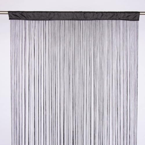 SCHÖNER LEBEN. Fadenvorhang Türvorhang Fadengardine 100x250cm Waterfall schwarz SCHÖNER LEBEN. Fadenvorhang Türvorhang Fadengardine 100x250cm Waterfall schwarz von SCHÖNER LEBEN.
