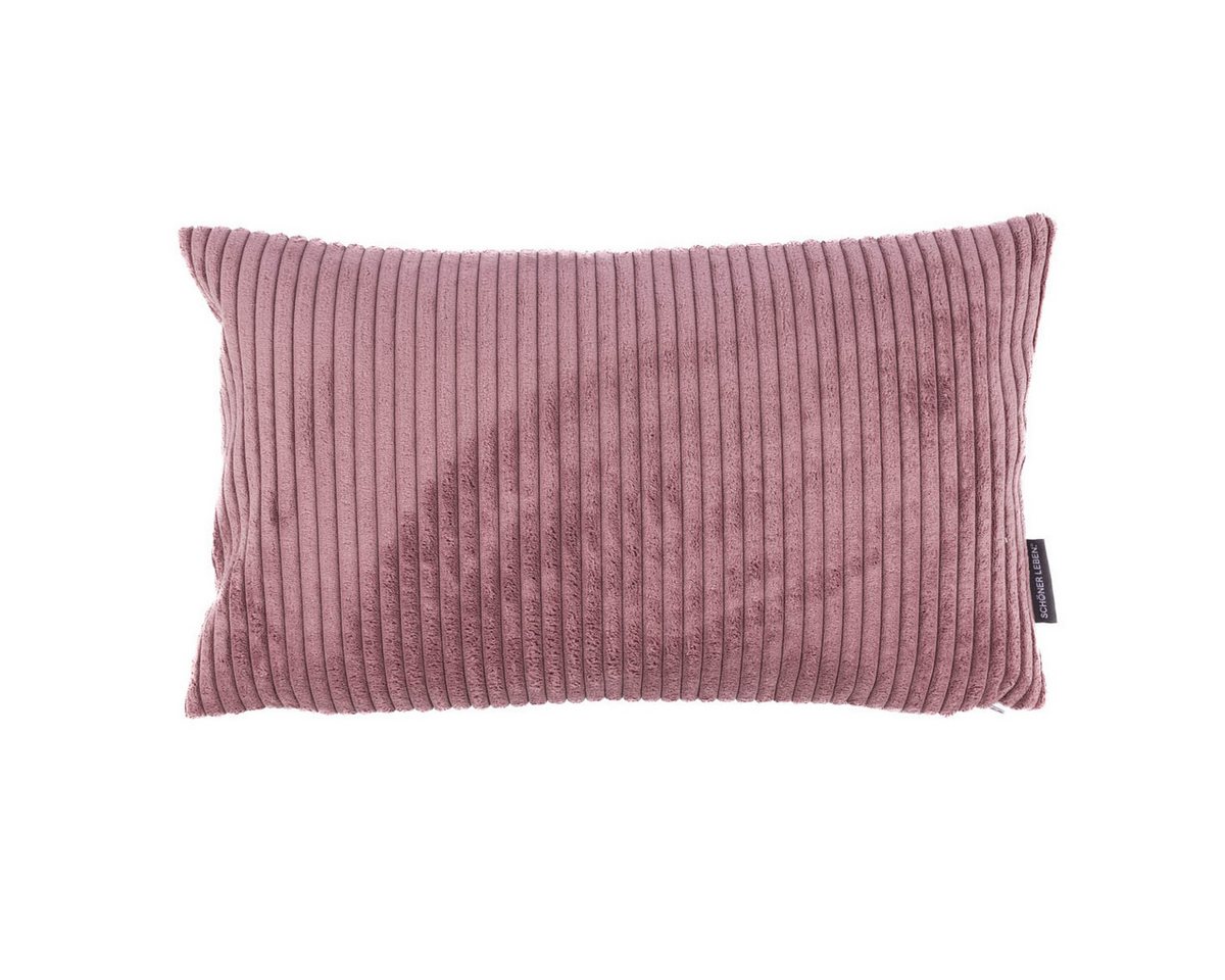 SCHÖNER LEBEN. Fellkissen Kissenhülle Breitcord Baby Rib mauve div. Größen von SCHÖNER LEBEN. von SCHÖNER LEBEN.