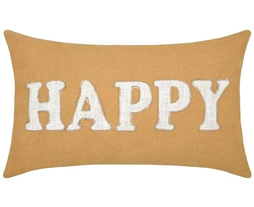 SCHÖNER LEBEN. Kissen Happy senfgelb 30x50cm SCHÖNER LEBEN. Kissen Happy senfgelb 30x50cm von SCHÖNER LEBEN.