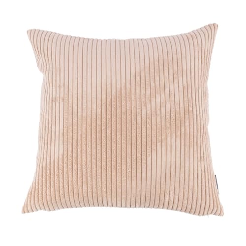 SCHÖNER LEBEN. Kissenhülle Breitcord Baby Rib beige div. Größen, Größe:80x80cm (HxB) von SCHÖNER LEBEN.