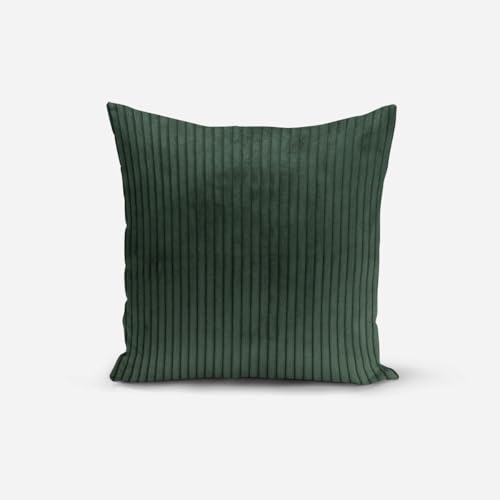 SCHÖNER LEBEN. Kissenhülle Breitcord Baby Rib grün div Größen, Größe:60x60cm (HxB) von SCHÖNER LEBEN.