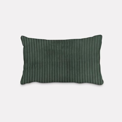 SCHÖNER LEBEN. Kissenhülle Breitcord Baby Rib grün div Größen, Größe:40x60cm (HxB) von SCHÖNER LEBEN.