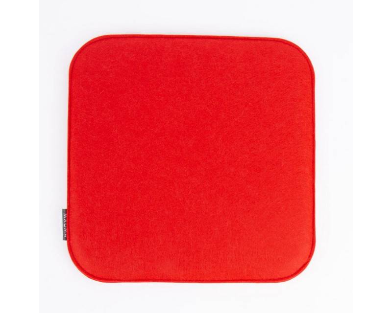 SCHÖNER LEBEN. Stuhlkissen Magma Stuhlkissen AVARO Filz eckig rot 35x35x2cm von SCHÖNER LEBEN.