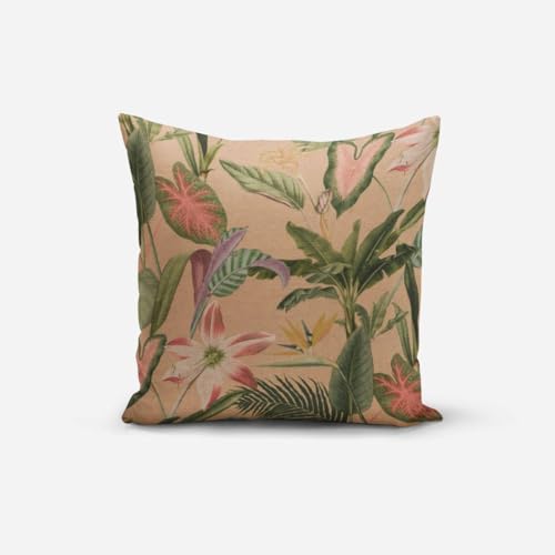 SCHÖNER LEBEN. Kissenhülle Outdoor Romantic Botanic Exotik Blumen bei, Größe:50x50cm (HxB) von SCHÖNER LEBEN.