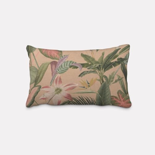 SCHÖNER LEBEN. Kissenhülle Outdoor Romantic Botanic Exotik Blumen bei, Größe:60x80cm (HxB) von SCHÖNER LEBEN.