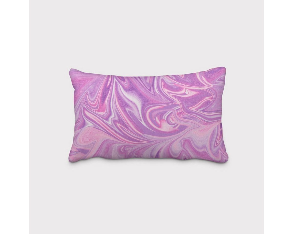 SCHÖNER LEBEN. Dekokissen SCHÖNER LEBEN. Kissenhülle Digitaldruck Retro Batik lila pink von SCHÖNER LEBEN.