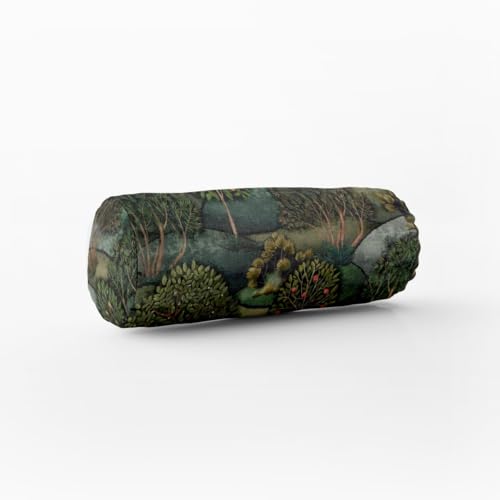 SCHÖNER LEBEN. Kissenhülle Wald Bäume Landschaft grün div. Größen, Größe:15x40cm (ØxB) Nackenrolle von SCHÖNER LEBEN.