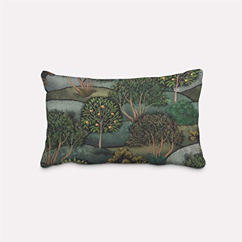SCHÖNER LEBEN. Kissenhülle Wald Bäume Landschaft grün div. Größen, Größe:40x60cm (HxB) von SCHÖNER LEBEN.