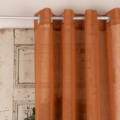SCHÖNER LEBEN. Ösengardine Leinenoptik Uni Cognac 140x260cm SCHÖNER LEBEN. Ösengardine Leinenoptik Uni Cognac 140x260cm von SCHÖNER LEBEN.