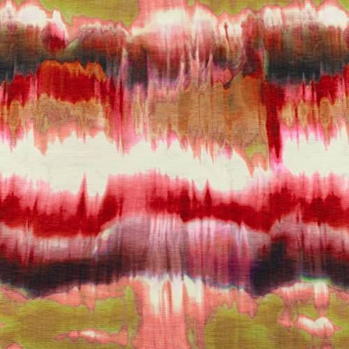 SCHÖNER LEBEN. Plissee Meterware Bekleidungsstoff Farbverlauf Batik Digitaldr. rot 1, von SCHÖNER LEBEN.