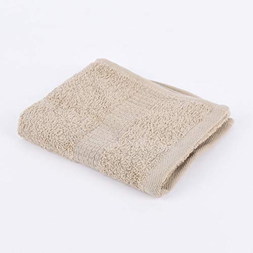 SCHÖNER LEBEN. Qualitätsfrottee Handtuch 100% Baumwolle 500g/qm Sandfarben, Größe :Gästetuch 30 x 50 cm von SCHÖNER LEBEN.