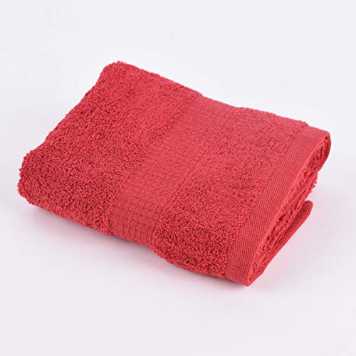 SCHÖNER LEBEN. Qualitätsfrottee Handtuch 100% Baumwolle 500g/qm rot, Auswahl Größe:Handtuch 50 x 100 cm von SCHÖNER LEBEN.