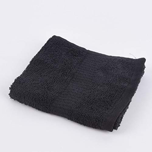 SCHÖNER LEBEN. Qualitätsfrottee Handtuch 100% Baumwolle 500g/qm schwarz, Auswahl Größe:Gästetuch 30 x 50 cm von SCHÖNER LEBEN.