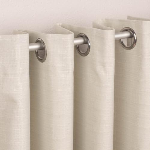 SCHÖNER LEBEN. Thermovorhang mit Ösen verdunkelnd strukturiert einfarbig Ecru 135x240cm SCHÖNER LEBEN. Thermovorhang mit Ösen verdunkelnd strukturiert einfarbig Ecru 135x240cm von SCHÖNER LEBEN.
