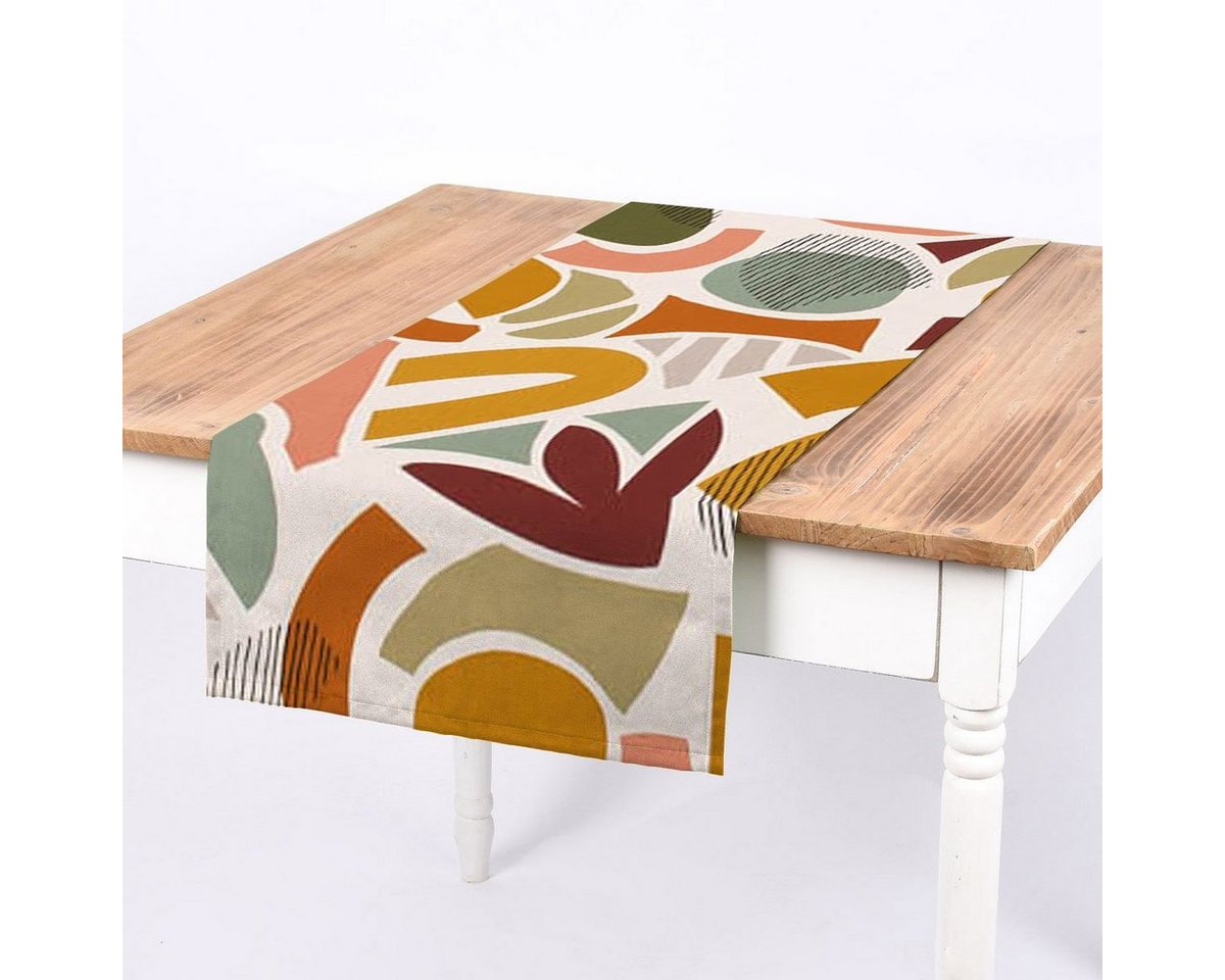 SCHÖNER LEBEN. Tischläufer SCHÖNER LEBEN. Tischläufer Retro Art moderne Kunst bunt 40x160cm, handmade SCHÖNER LEBEN. Tischläufer SCHÖNER LEBEN. Tischläufer Retro Art moderne Kunst bunt 40x160cm, handmade von SCHÖNER LEBEN.