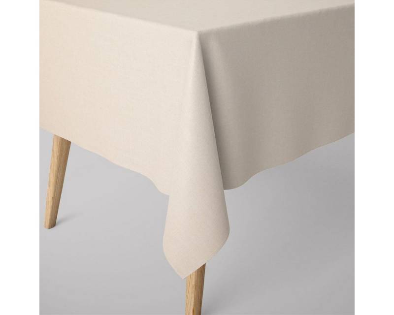 SCHÖNER LEBEN. Tischdecke SCHÖNER LEBEN. Tischdecke Deluxe Viskose Leinen uni ecru div. Größen, handmade von SCHÖNER LEBEN.