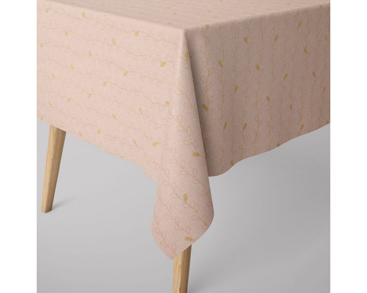 SCHÖNER LEBEN. Tischdecke SCHÖNER LEBEN. Tischdecke Metallic Blätterranken rosa gold, handmade SCHÖNER LEBEN. Tischdecke SCHÖNER LEBEN. Tischdecke Metallic Blätterranken rosa gold, handmade von SCHÖNER LEBEN.