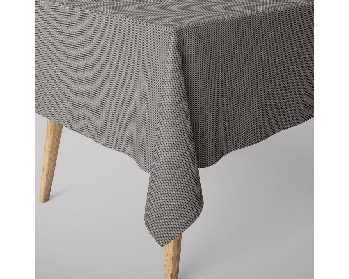 SCHÖNER LEBEN. Tischdecke Tischdecke Square Würfelstruktur uni schwarz grau div. Größen, handmade SCHÖNER LEBEN. Tischdecke Tischdecke Square Würfelstruktur uni schwarz grau div. Größen, handmade von SCHÖNER LEBEN.
