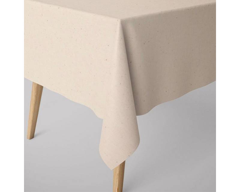 SCHÖNER LEBEN. Tischdecke Tischdecke abwaschbar Teinture ecru uni natur div. Größen, abwaschbar von SCHÖNER LEBEN.