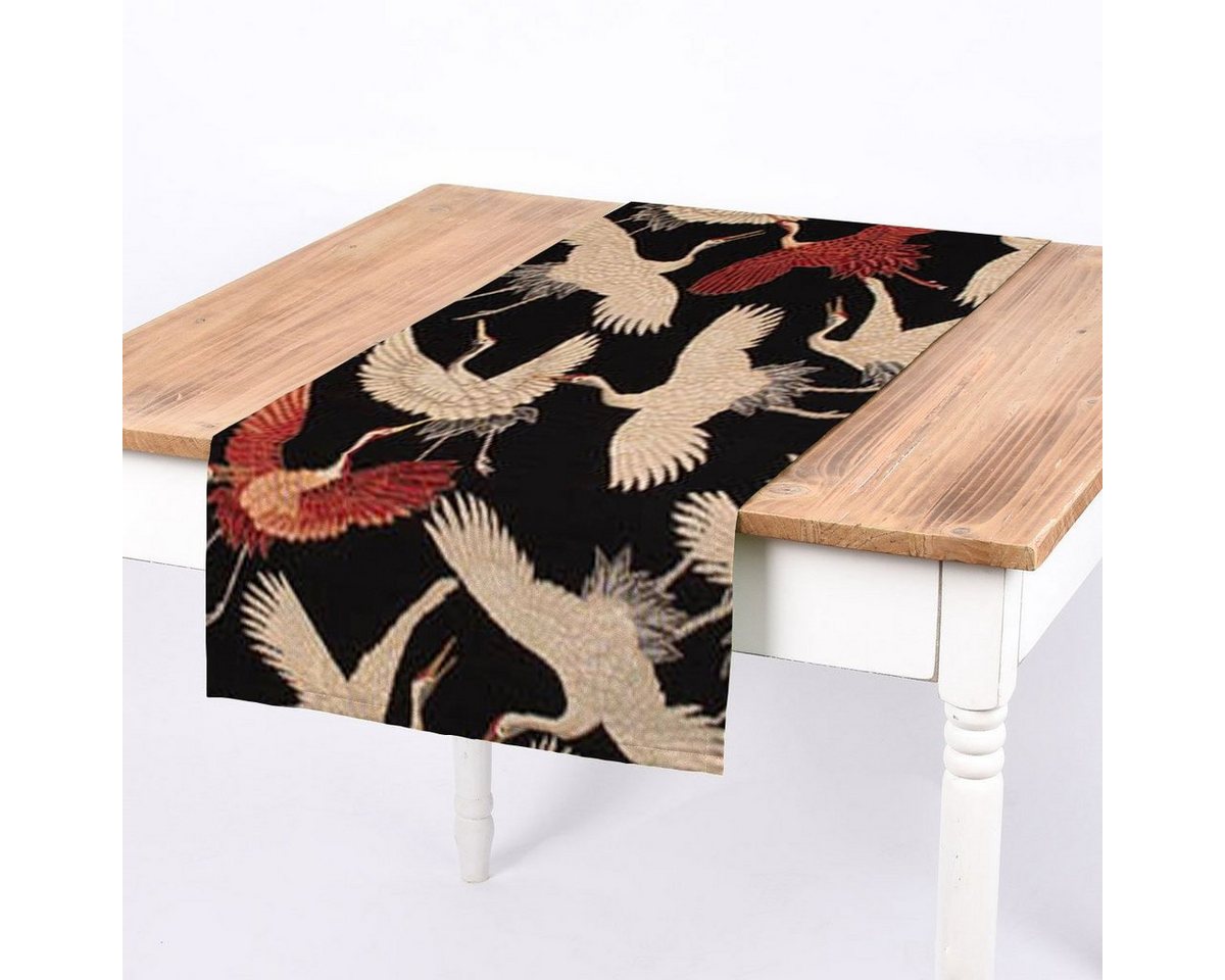 SCHÖNER LEBEN. Tischläufer SCHÖNER LEBEN. Tischläufer GobelCranebird Paradise Kraniche schwarz b, handmade SCHÖNER LEBEN. Tischläufer SCHÖNER LEBEN. Tischläufer GobelCranebird Paradise Kraniche schwarz b, handmade von SCHÖNER LEBEN.