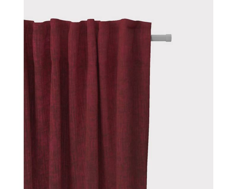 SCHÖNER LEBEN. Vorhang SCHÖNER LEBEN. Thermovorhang Akustik INUIT rot 245cm, Smokband, abdunkelnd, Kunstfaser, handmade von SCHÖNER LEBEN.