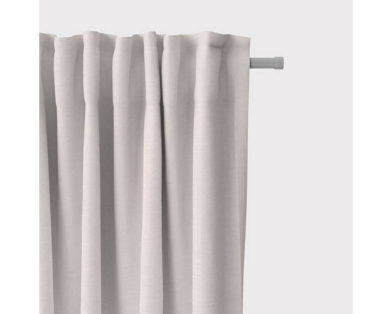 SCHÖNER LEBEN. Vorhang SCHÖNER LEBEN. Thermovorhang Verdunkelung INUIT weiß 245cm, Smokband, abdunkelnd, Kunstfaser, handmade von SCHÖNER LEBEN.